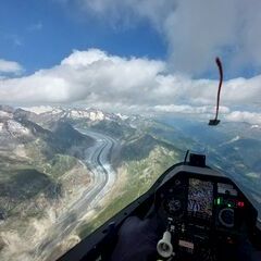Flugwegposition um 13:03:59: Aufgenommen in der Nähe von Raron, Schweiz in 3514 Meter